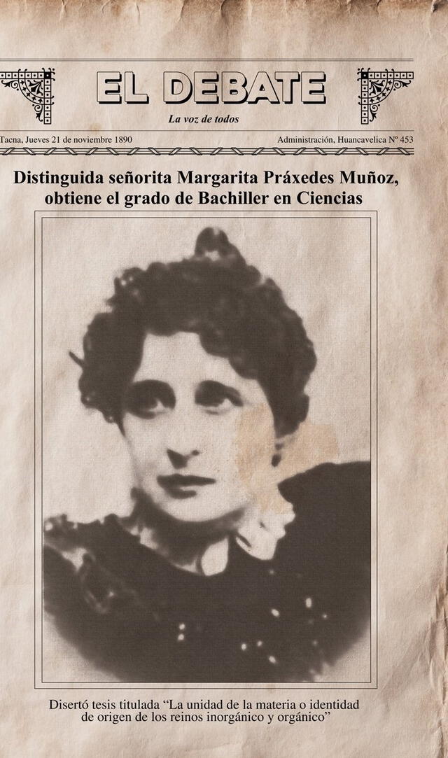 Margarita Práxedes Muñoz. Foto: Archivo de la mujer peruana