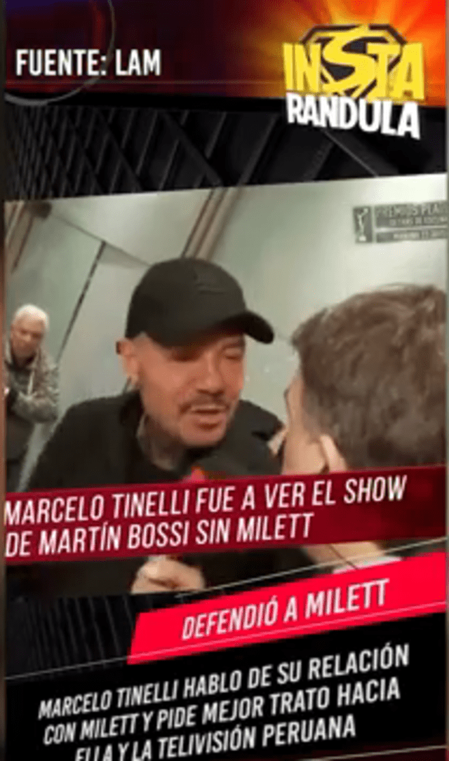 Marcelo Tinelli increpó a periodista argentino por hablar de Milett Figueroa. Foto: captura Instarándula    