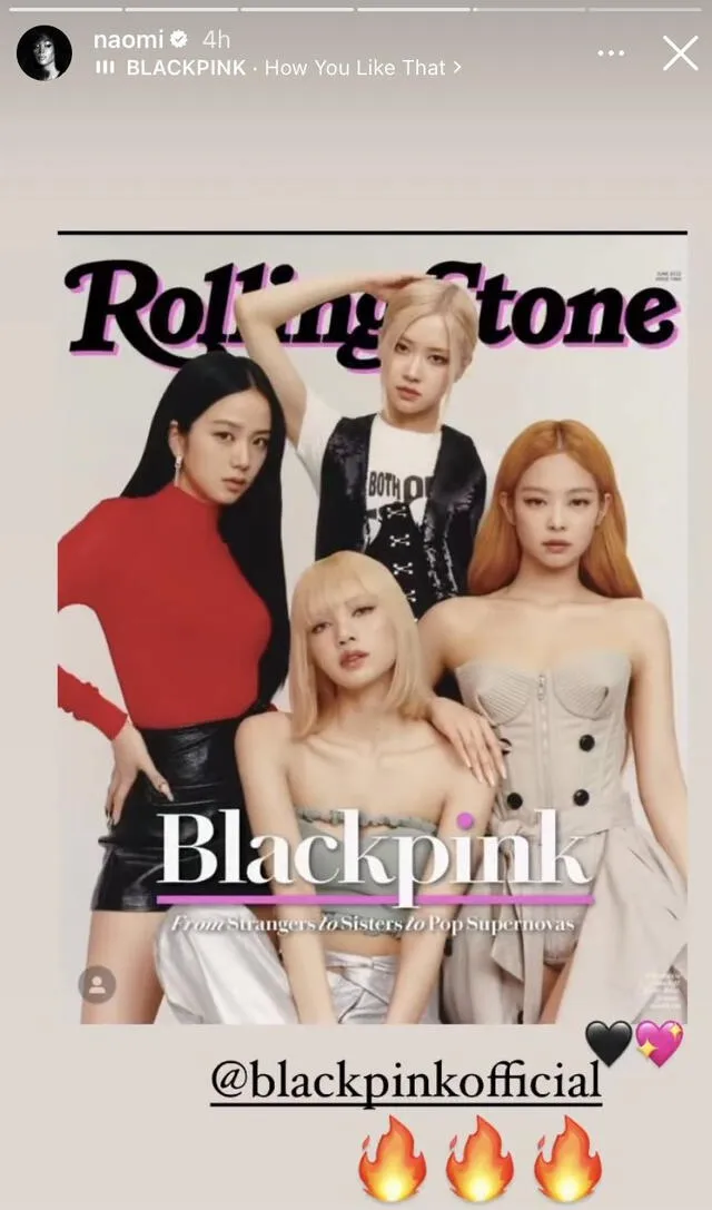 BLACKPINK Naomi Campbell supermodelo reacciona BLINK fan