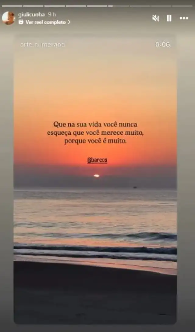 Publicación de Giuli Cunha. Foto: captura de Instagram. Publicación de Giuli Cunha. Foto: captura de Instagram.
