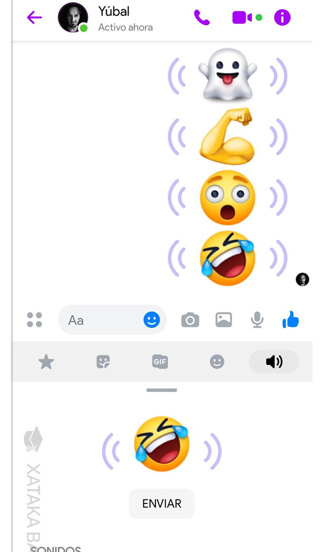 Fonoticones en Messenger