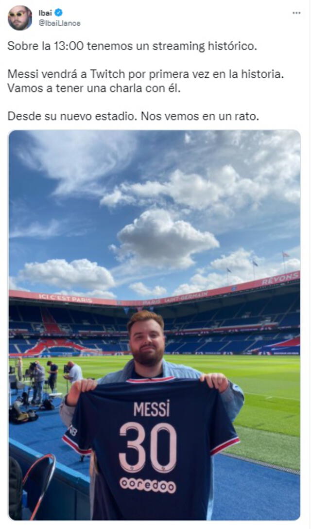 Ibai Llanos se ganó la confianza de Messi en unos días y estuvo en París.