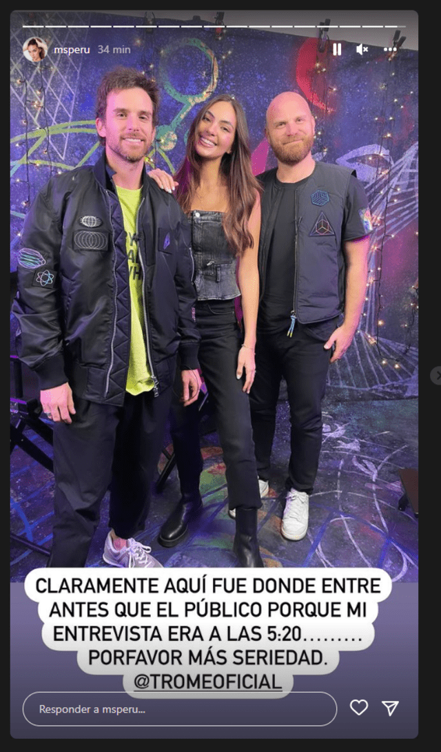 Natalie Vértiz y Coldplay.