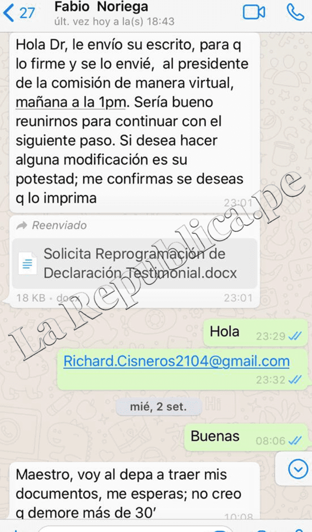Chats entre Richard Swing y Fabio Noriega