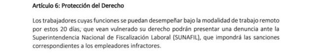 SUNAFIL será la entidad encargada de sancionar a empresas que vulneren el derecho de trabajo remoto a padres trabajadores   