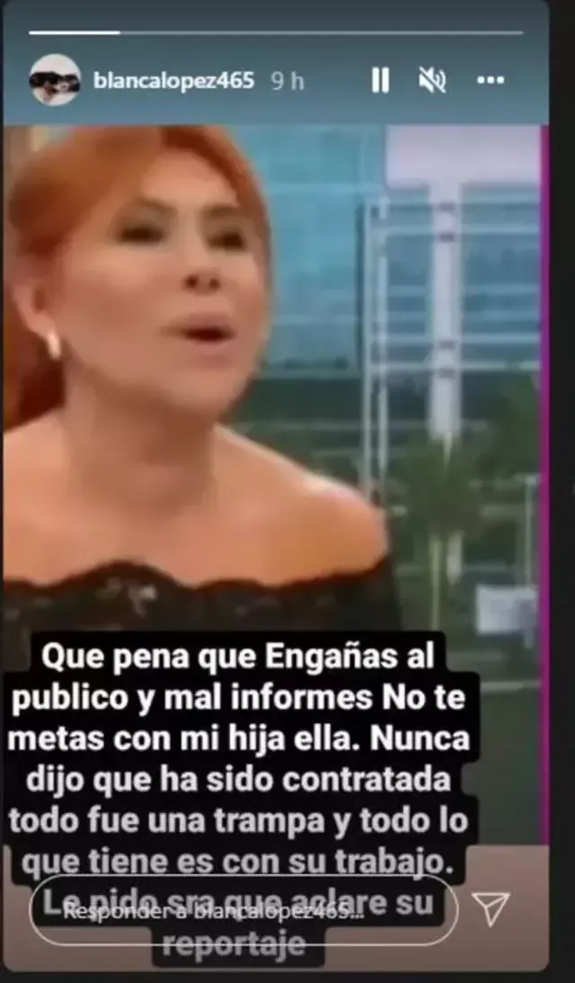 Mensaje de la mamá de Rosángela Espinoza. Foto: captura/Instagram