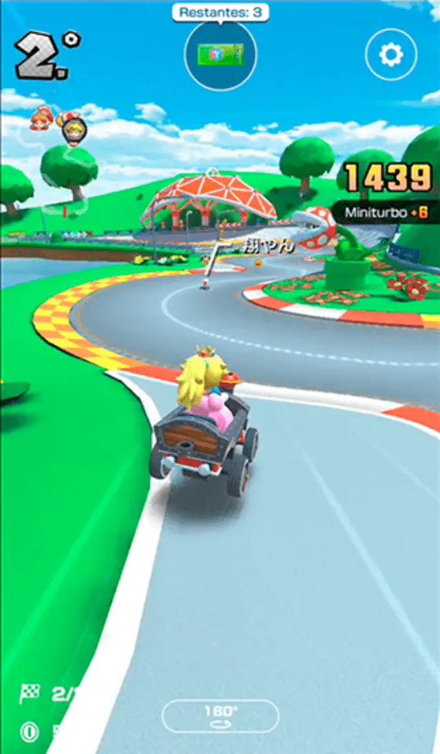 Una serie de curvas donde el derrape nos será innecesario en Mario Kart Tour.