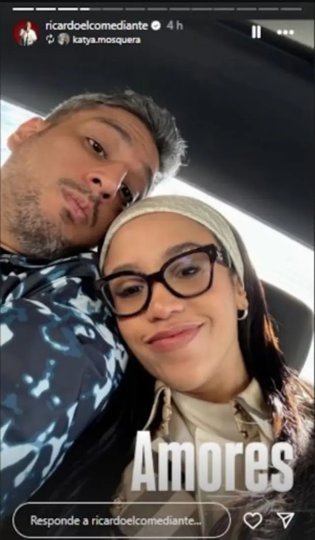 Ricardo Mendoza y su novia.   