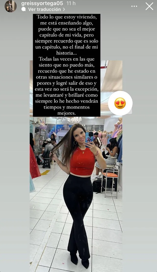 Greissy Ortega indicó que este no es el final de su historia. Foto: captura/Instagram Greissy Ortega indicó que este no es el final de su historia. Foto: captura/Instagram