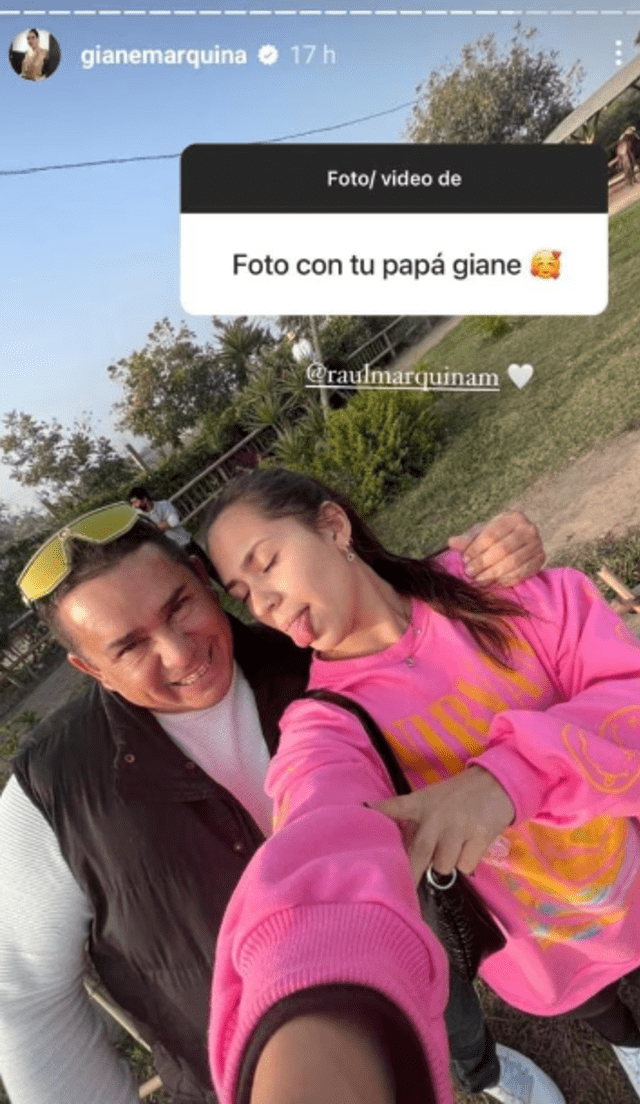  Raúl Marquina junto a su hija, con quien tiene una excelente relación. Foto: Gianella Marquina/Instagram   