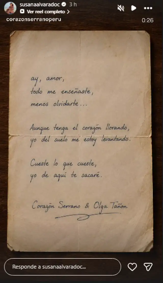 Susana Alvarado comparte publicación de Corazón Serrano. Susana Alvarado comparte publicación de Corazón Serrano.
