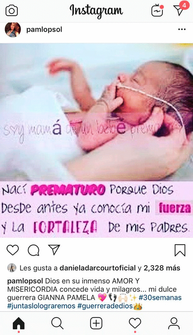 Esposa de Christian Cueva revela el nombre de su tercera hija. Foto: Instagram Pamela López
