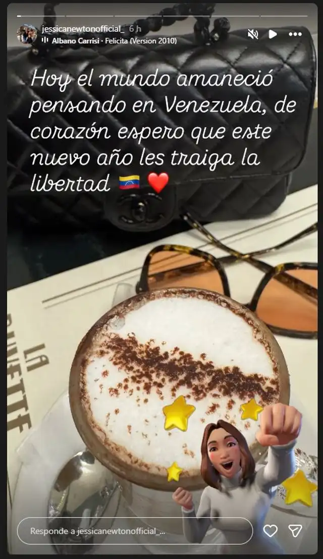Mensaje de Jessica Newton. Foto: Instagram   