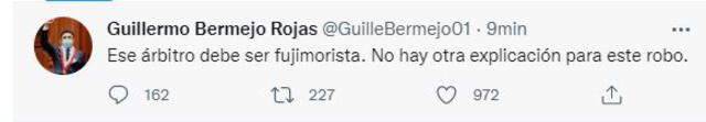 Guillermo Bermejo sobre gol no cobrado a Perú. Foto: Captura Twitter