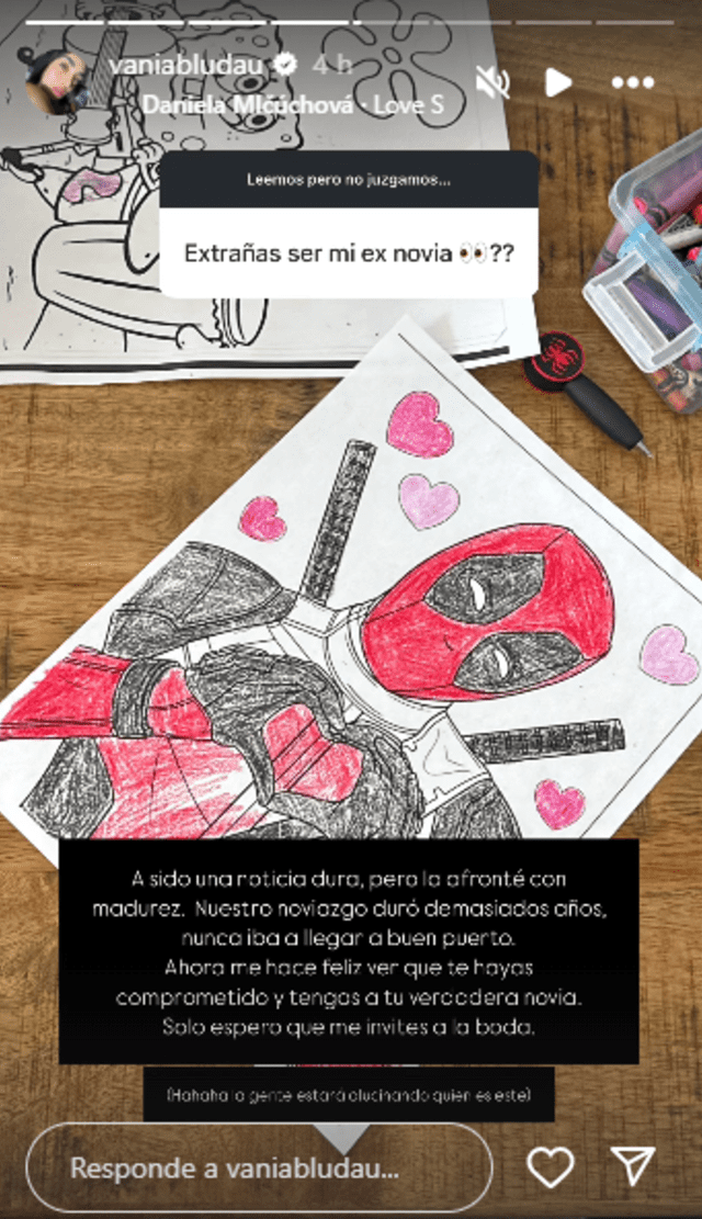 Vania Bludau optó por mantener en incognito sobre la identidad del exnovio. Foto: Instagram   