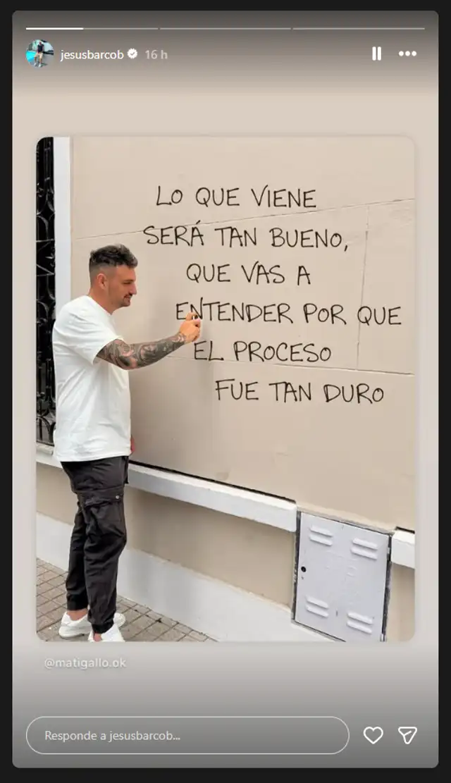 Jesús Barco comparte reflexivo mensaje en IG tras reconciliarse con Melissa Klug. Foto: Instagram.   