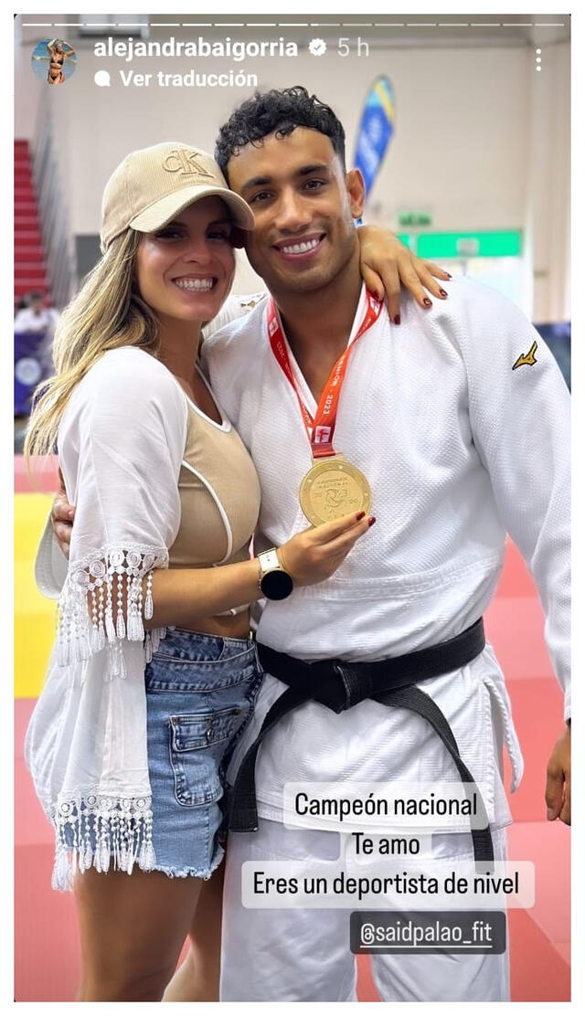  Alejandra Baigorria y Said Palao. Foto: captura Alejandra Baigorria Instagram    