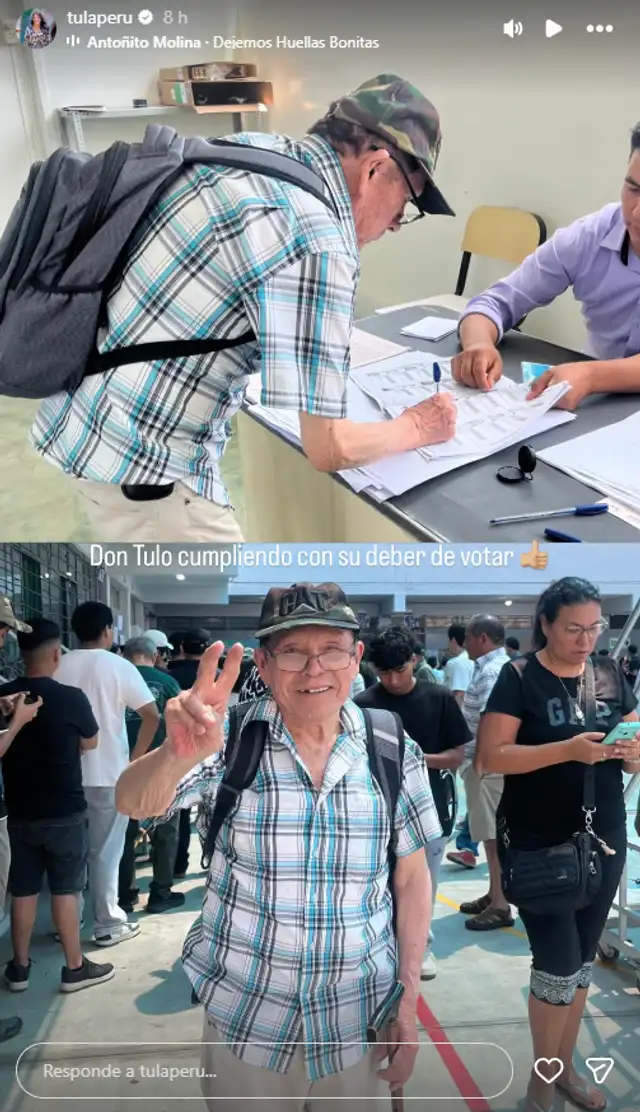 'Don Tulo', padre de 84 años de Tula Rodríguez. Foto: Instagram.  