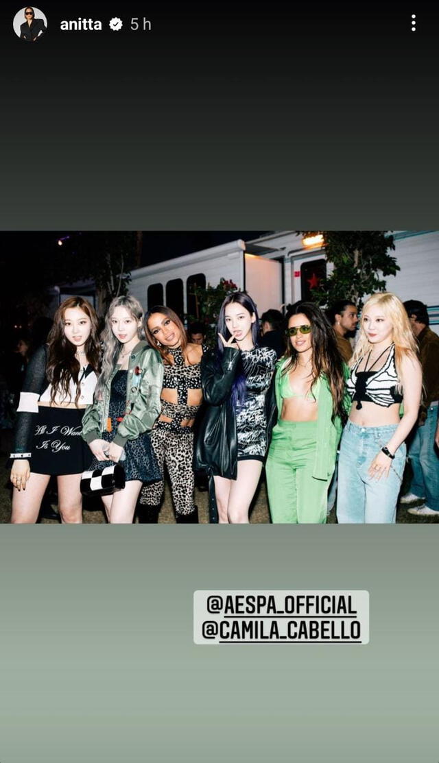 Aespa con Anitta en Coachella 2022 Camila Cabello Instagram