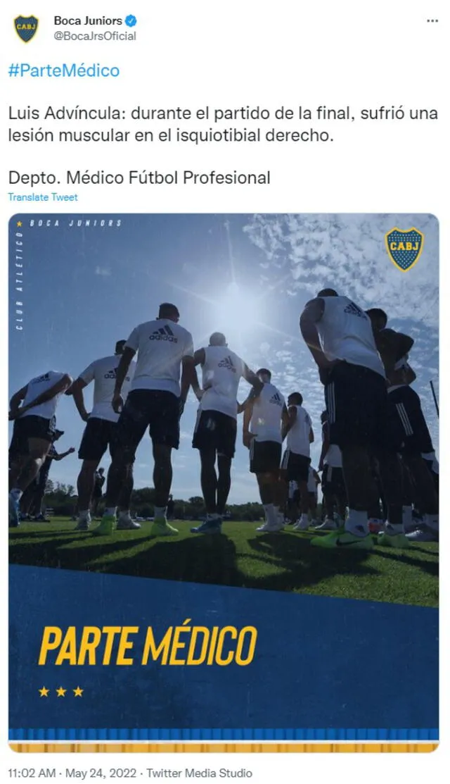 Parte médico Boca Juniors