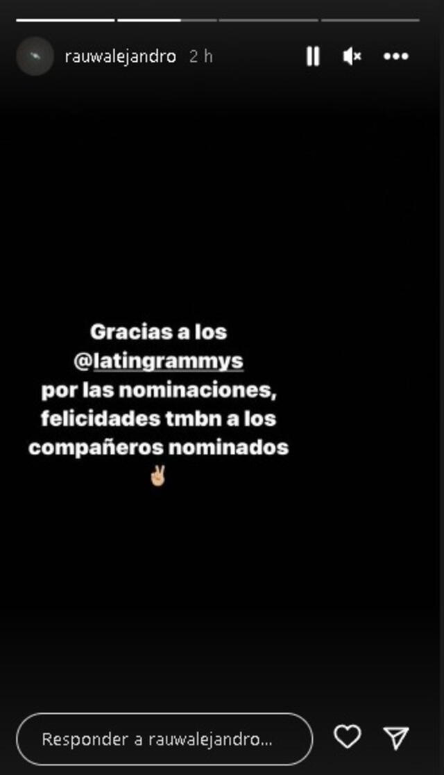 Rauw Alejandro agradece nominación de "Te felicito"
