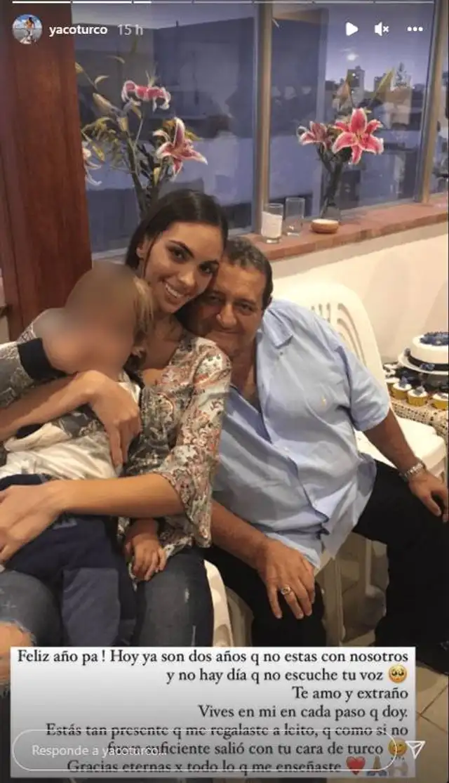 Yaco Eskenazi recuerda a su padre, quien falleció hace dos años. Foto: Yaco Eskenazi/Instagram