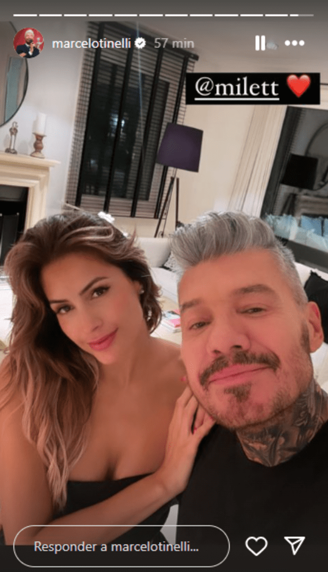  Marcelo Tinelli presumió su relación con Milett Figueroa en sus redes sociales. Foto: Instagram/Marcelo Tinelli   