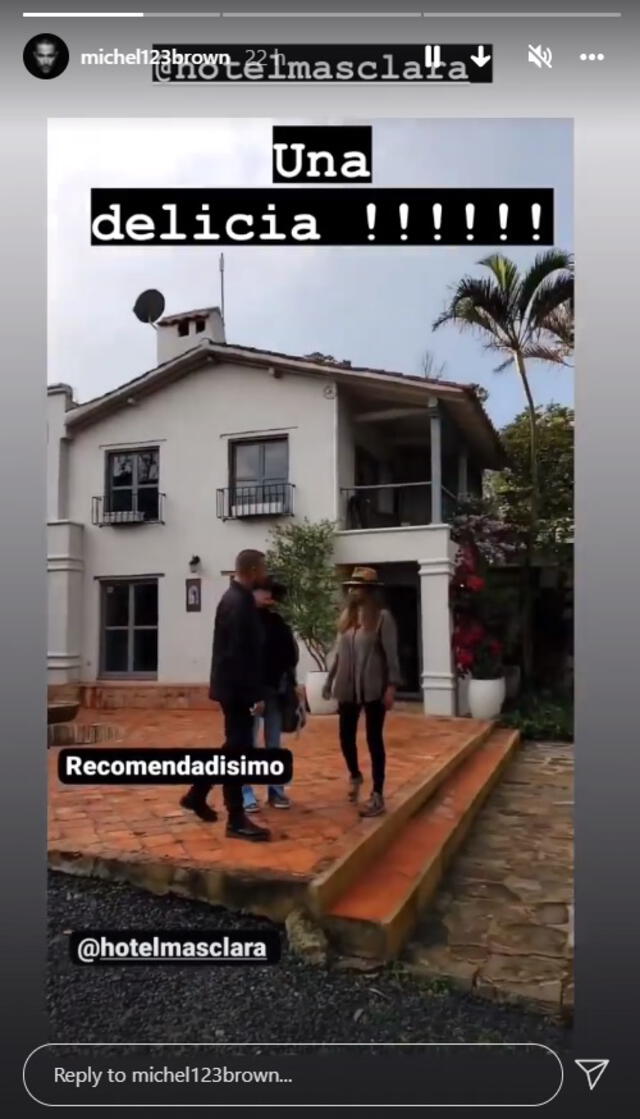 Michel Brown se encuentra actualmente en Colombia. Foto: Instagram/@michel123brown