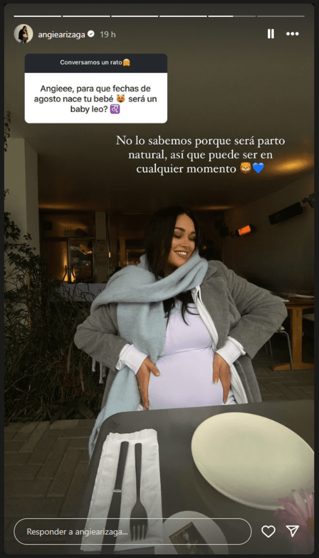  Angie Arizaga compartió detalles de su embarazo con Jota Benz. Foto: Instagram/Angie Arizaga   