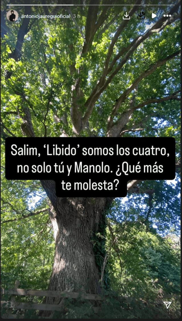 Mensaje de Toño Jáuregui. Foto: Instagram   