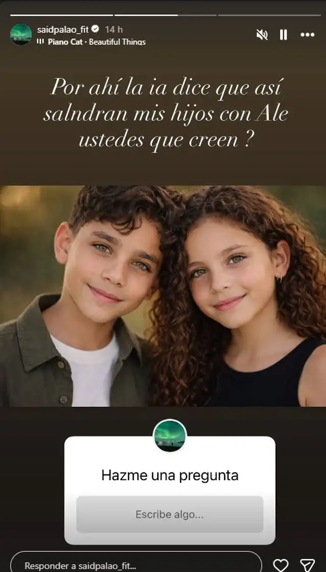 Así sería los hijos de Said Palao y Alejandra Baigorria, según la IA. Así sería los hijos de Said Palao y Alejandra Baigorria, según la IA.