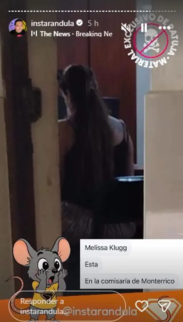 Melissa Klug fue vista en comisaría, según Instarándula.