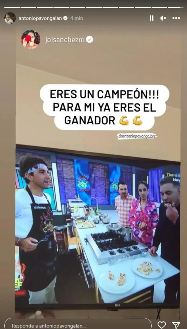  Anotnio Pavón recibe sentido mensaje de su pareja. Foto: captura/Instagram    