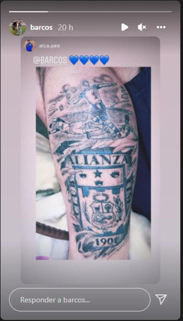 Así quedó el tatuaje del hincha de Alianza Lima que se inmortalizó a Barcos.