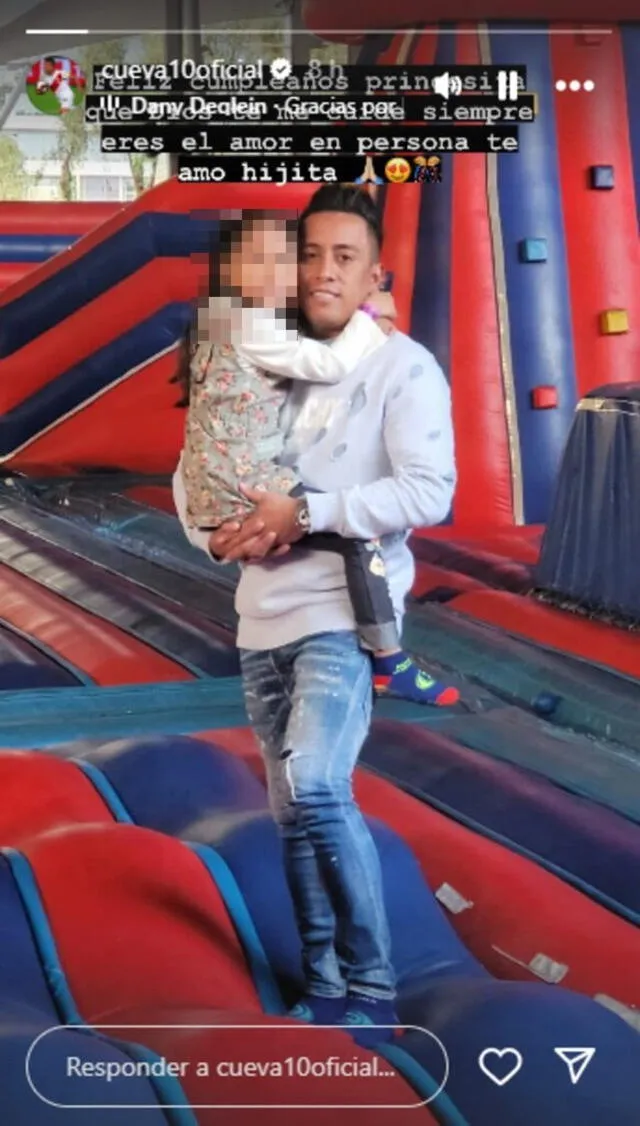  Christian Cueva compartió esta foto con su niña por el cumpleaños de ella. Foto: Instagram/Christian Cueva   