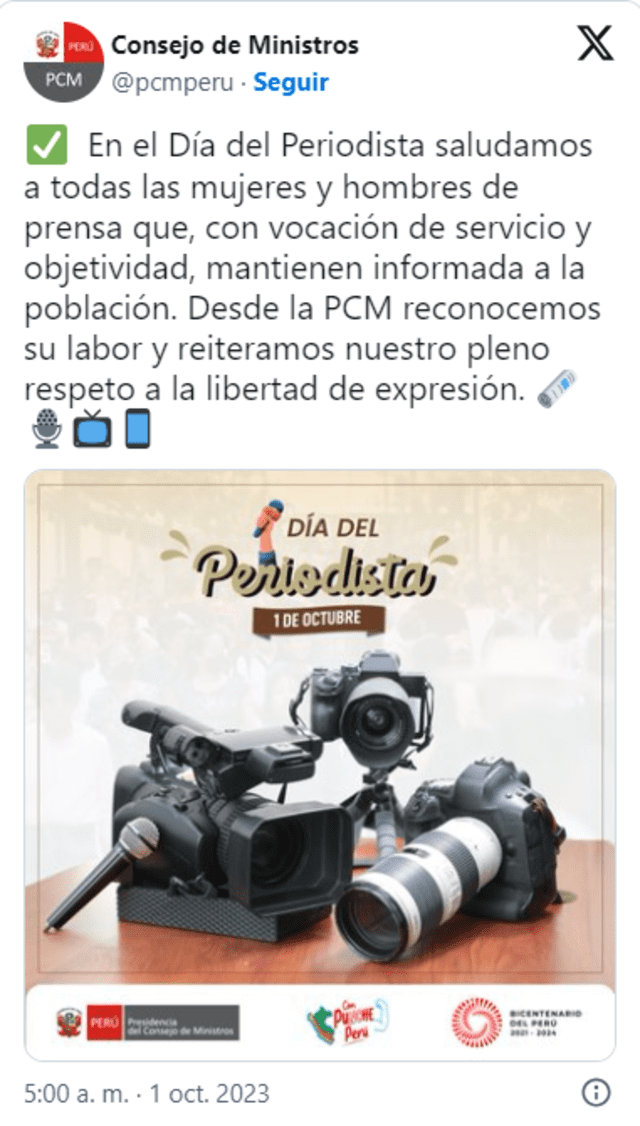 El Consejo de Ministros y su extensión de saludos a los periodistas. Foto: X 