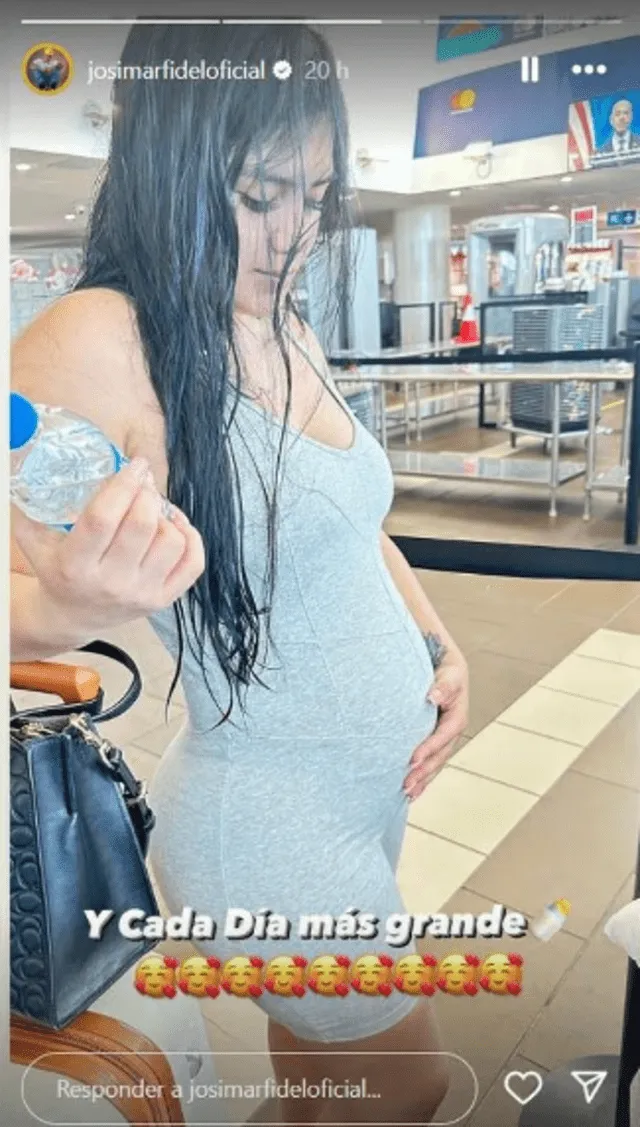   María Fe Saldaña pregnant again.  Photo: Josimar's Instagram    