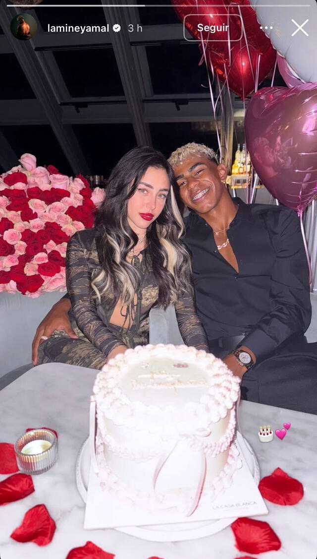  La foto de la pareja que subi Lamine Yamal en Instagram. Foto: lamineyamal/Instagram<br> 