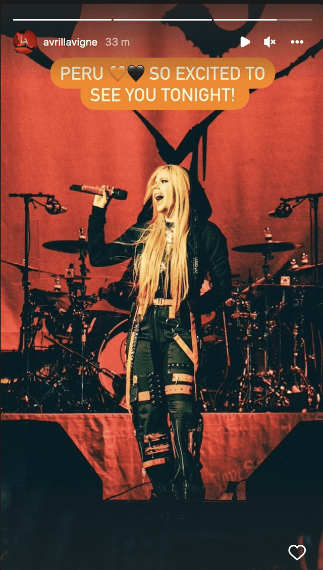 Avril Lavigne saluda a sus fans peruanos horas antes de su show: “Emocionada de verlos”