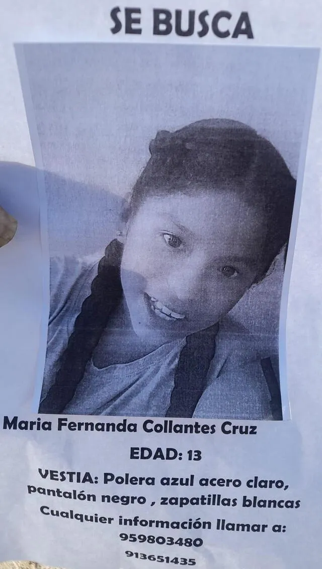 María Fernanda Collantes Cruz desapareció el jueves 13 de octubre.