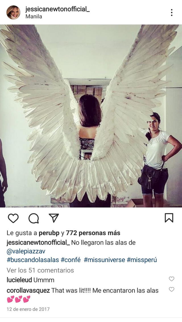 El traje alegórico de Valeria Piazza diseñado por Beto Pinedo representaba a la garza blanca. Foto: captura Instagram