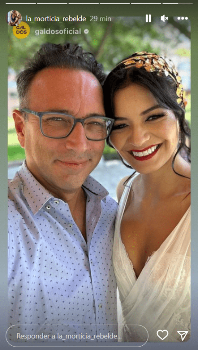 Carlos Galdos contrajo nupcias con Marita Cornejo en una íntima ceremonia. Foto: Instagram.   