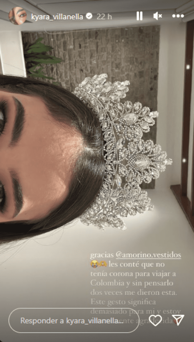  Kyara Villanella explicó lo sucedido con su corona previo a participar en el Miss Teen Universo 2023. Foto: Instagram/Kyara Villanella   