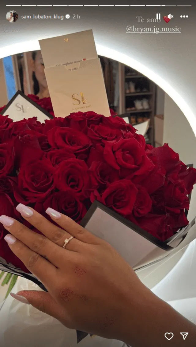  Samahara Lobatón recibe anillo de Bryan Torres en su cumpleaños. Foto: captura de Instagram/Samahara Lobatón   