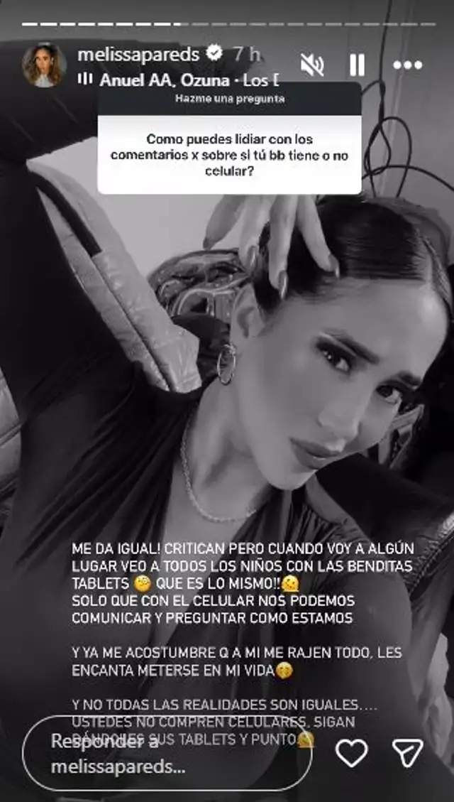 Melissa Paredes respondió a críticas. Melissa Paredes respondió a críticas.