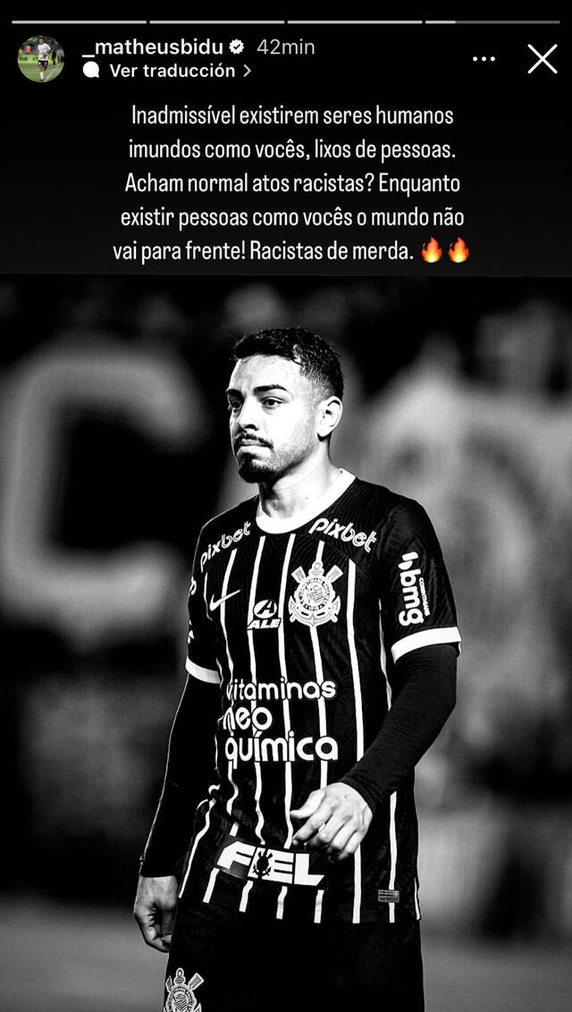 Matheus Bidu se pronunció en Instagram. Foto: Instagram.   