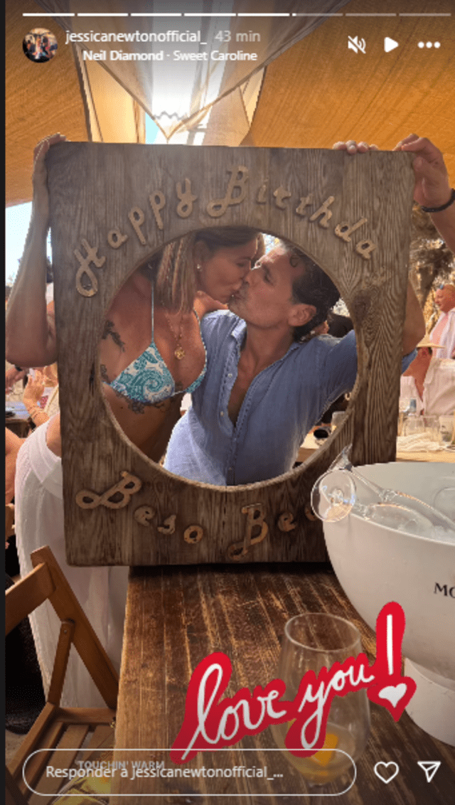 Jessica Newton y su esposo. Foto: captura Instagram 