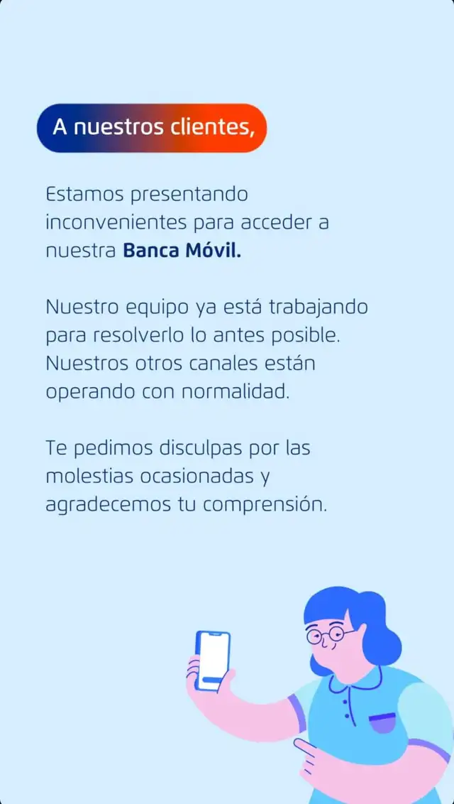  El BCP informó que trabaja en la solución de la falla presentada en su aplicativo móvil para restablecer el servicio a sus usuarios. Foto: Banco de Crédito del Perú    