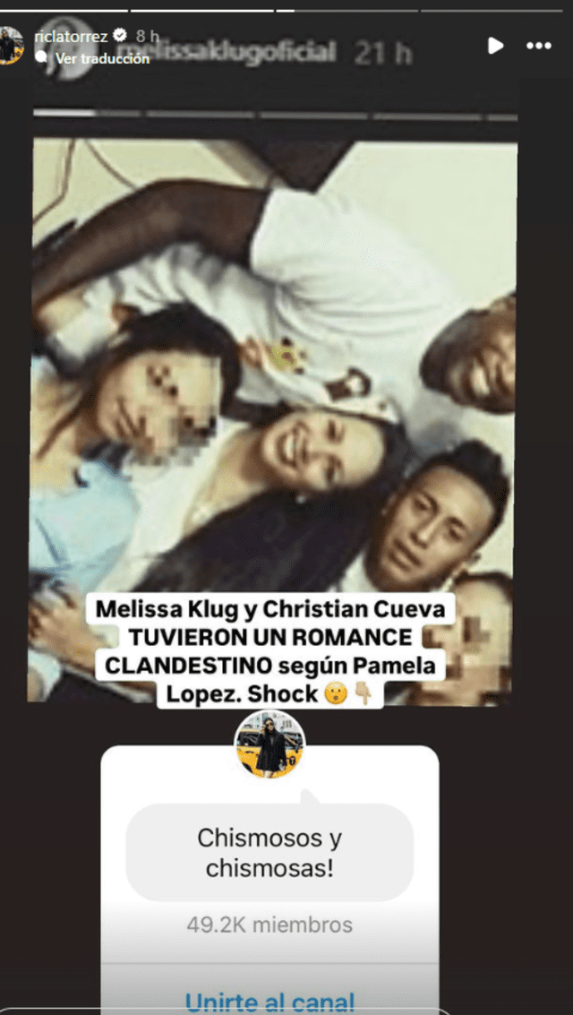  Ric La Torre comparte foto de Christian Cueva y Melissa Klug. Foto: Ric La Torrre/Instagram   