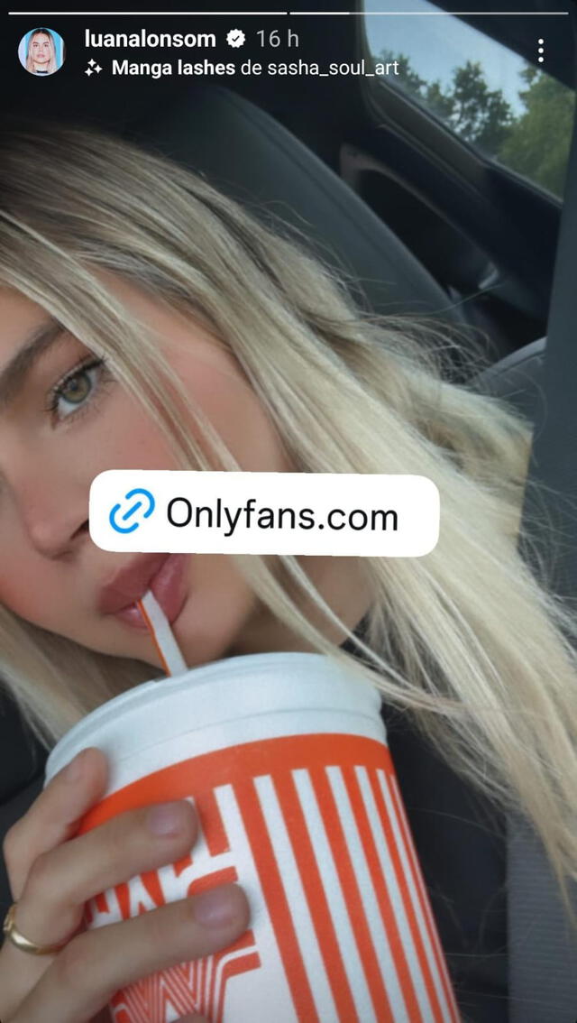  Luana Alonso publicita su cuenta de Onlyfans en sus redes sociales. Foto: captura    